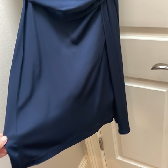 Navy silk DVF dress - Picture 5 of 6